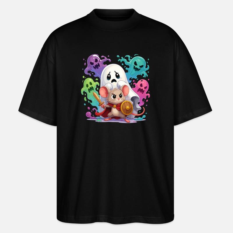 Aventure Fantôme Chevalier Souris - T-shirt bio Blaster 2.0 coupe oversize Stanley/Stella Unisexe - noir