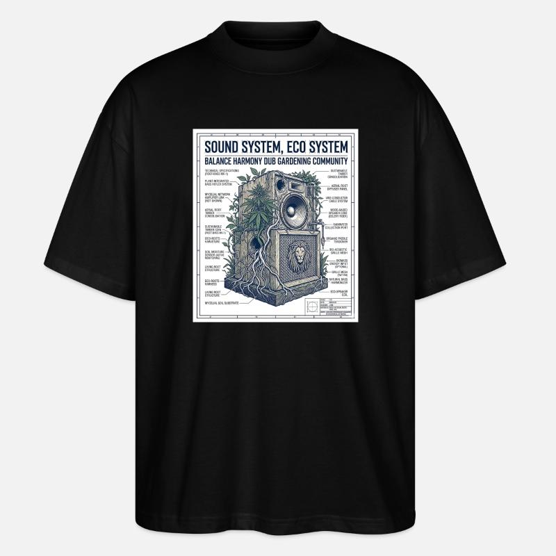 Reggae Soundsystem Eco - T-shirt bio Blaster 2.0 coupe oversize Stanley/Stella Unisexe - noir