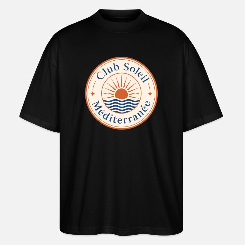 Soleil Méditerranée Club - T-shirt bio Blaster 2.0 coupe oversize Stanley/Stella Unisexe - noir