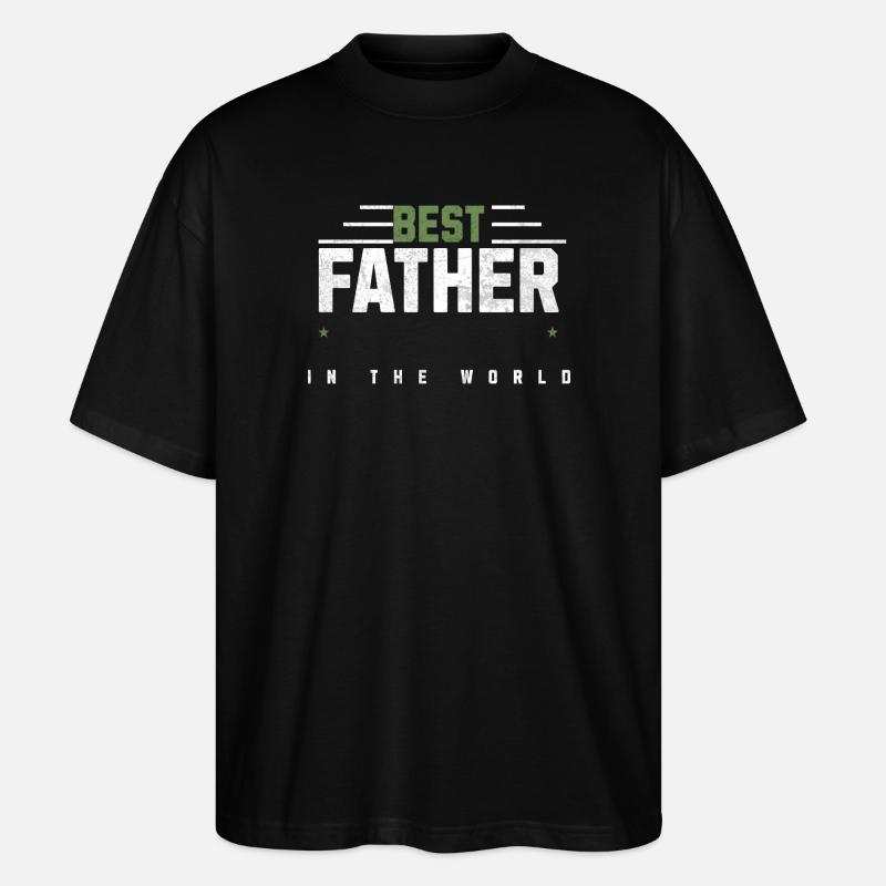 Bester Vater der Welt - Stanley/Stella Oversized Unisex Bio T-Shirt Blaster 2.0 - Schwarz