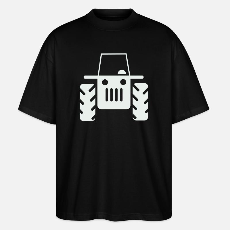 Retro Traktor  - Stanley/Stella Oversized Unisex Bio T-Shirt Blaster 2.0 - Schwarz