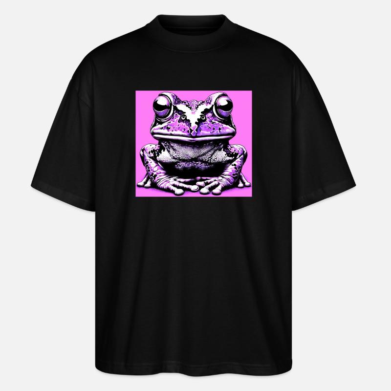 grenouille - T-shirt bio Blaster 2.0 coupe oversize Stanley/Stella Unisexe - noir