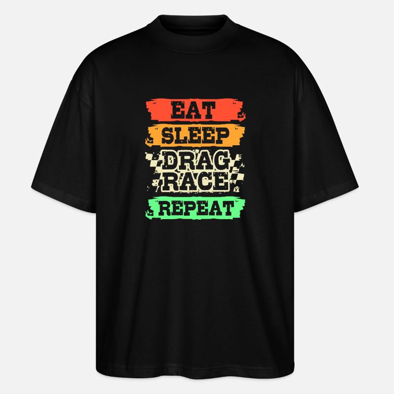 Course de dragsters - T-shirt bio Blaster 2.0 coupe oversize Stanley/Stella Unisexe - noir