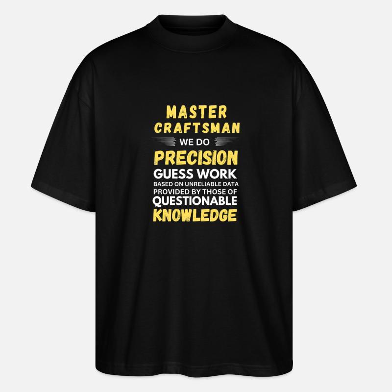 Maître Artisan : Précision Drôle - T-shirt bio Blaster 2.0 coupe oversize Stanley/Stella Unisexe - noir