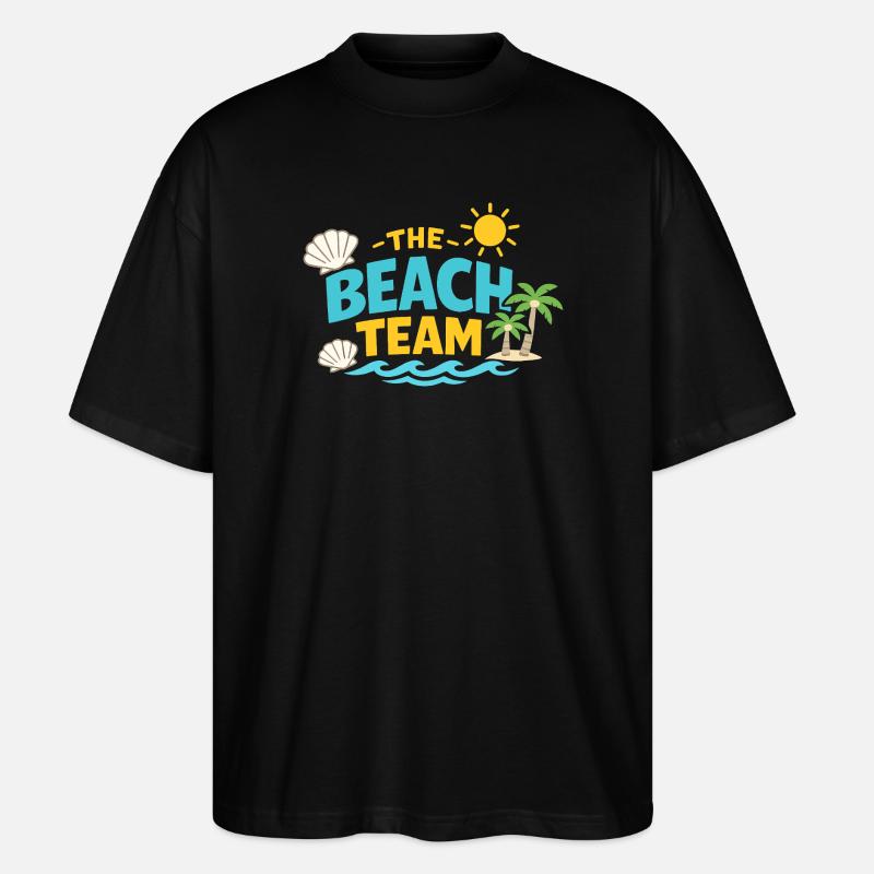 L’équipe de plage - T-shirt bio Blaster 2.0 coupe oversize Stanley/Stella Unisexe - noir