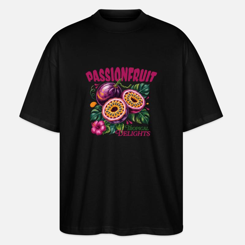 Passionsfrucht-Tropen - Stanley/Stella Oversized Unisex Bio T-Shirt Blaster 2.0 - Schwarz