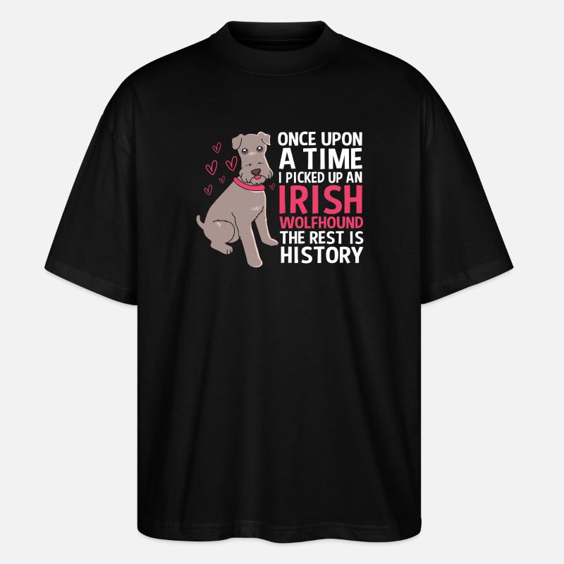 Irish wolfhound - Stanley/Stella Oversized Unisex Organic T-shirt Blaster 2.0 - black