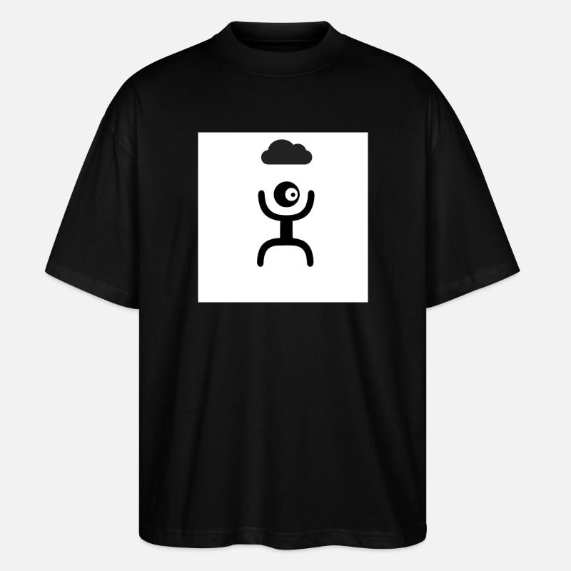cloudy - Stanley/Stella Oversized Unisex Organic T-shirt Blaster 2.0 - black