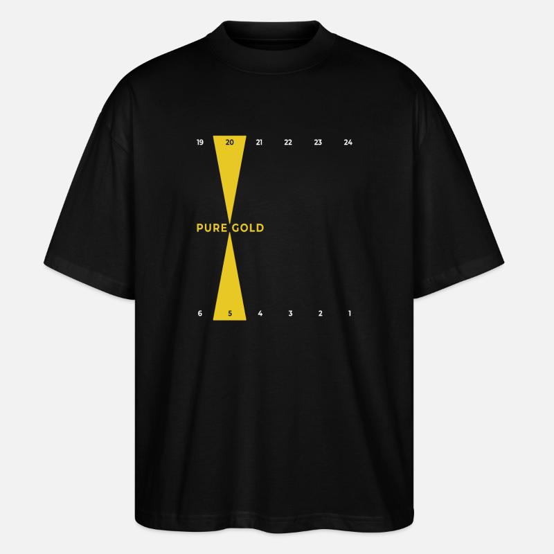 Backgammon | Reines Gold | Golden Point - Stanley/Stella Oversized Unisex Bio T-Shirt Blaster 2.0 - Schwarz