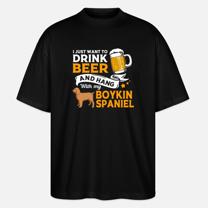 Boykin Spaniel - Stanley/Stella Oversized Unisex Bio T-Shirt Blaster 2.0 - Schwarz