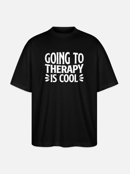 going to therapy is cool - Stanley/Stella Oversized Unisex Organic T-shirt Blaster 2.0 - black