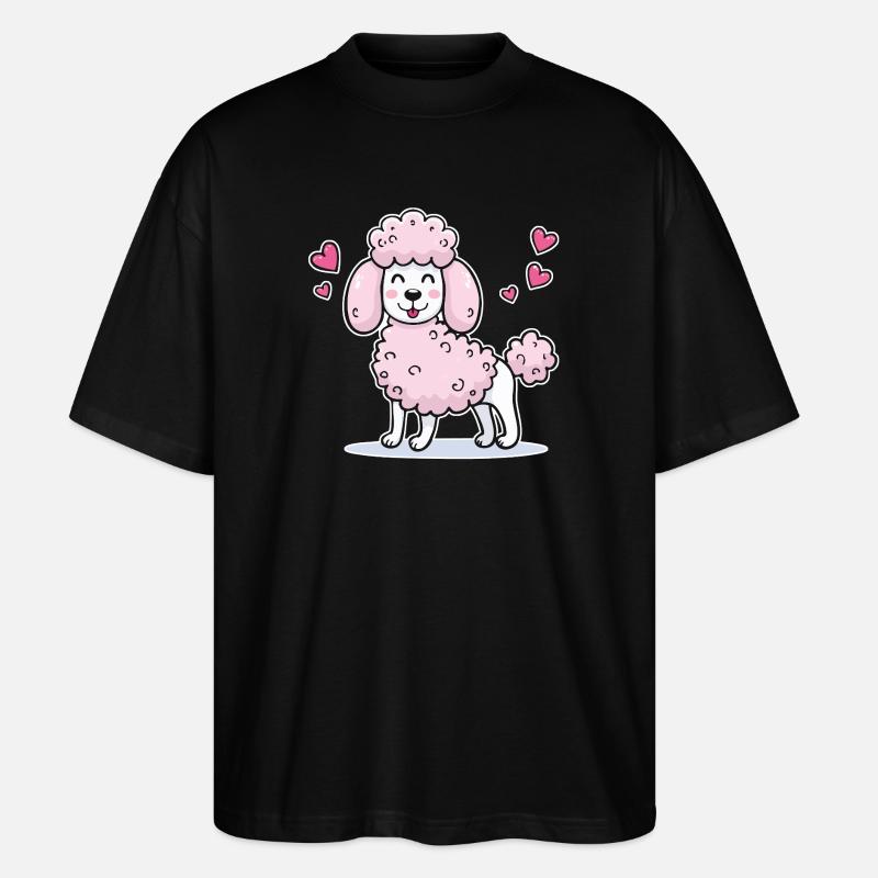 Rosa Pudel (Comic) - Stanley/Stella Oversized Unisex Bio T-Shirt Blaster 2.0 - Schwarz