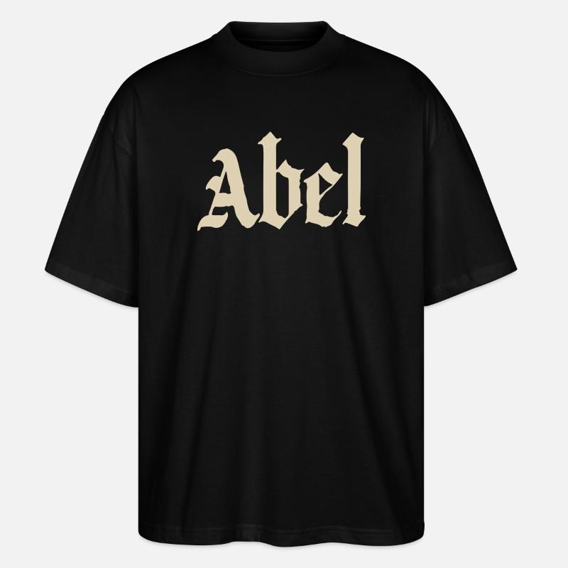 Abel Gothic Script - Stanley/Stella Oversized Unisex Bio T-Shirt Blaster 2.0 - Schwarz