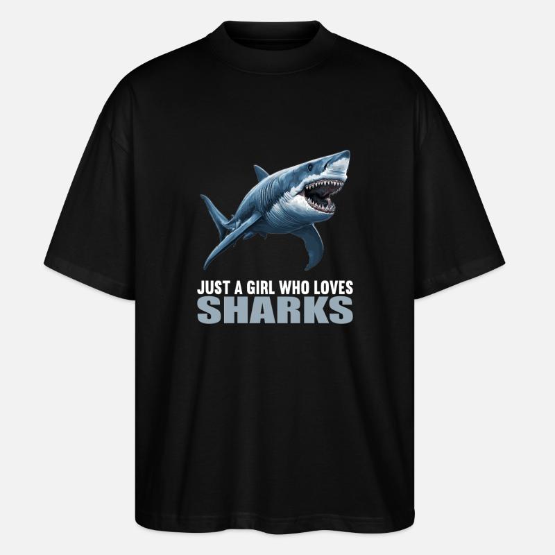 Requins Requin - T-shirt bio Blaster 2.0 coupe oversize Stanley/Stella Unisexe - noir