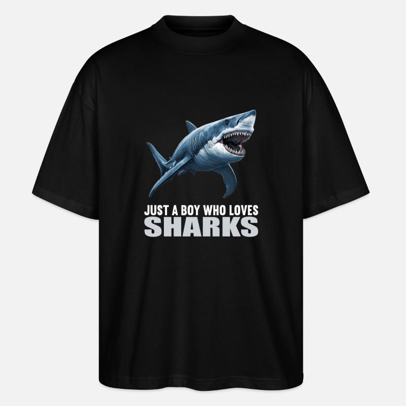 Requins Requin - T-shirt bio Blaster 2.0 coupe oversize Stanley/Stella Unisexe - noir