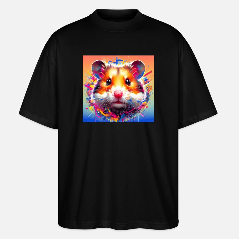 Hamster - Stanley/Stella Oversized Unisex Bio T-Shirt Blaster 2.0 - Schwarz