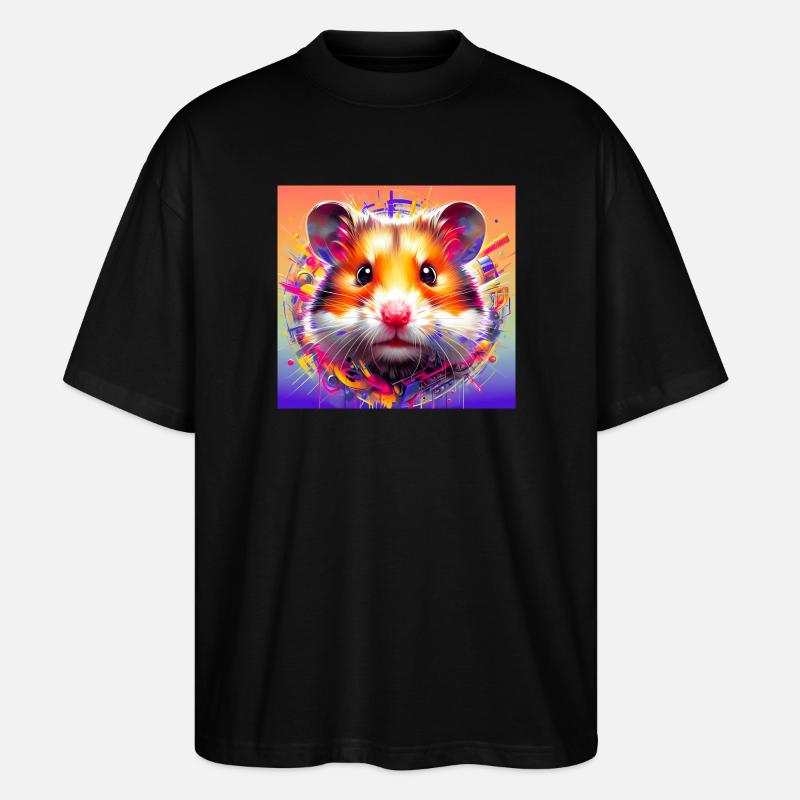 hamster - T-shirt bio Blaster 2.0 coupe oversize Stanley/Stella Unisexe - noir