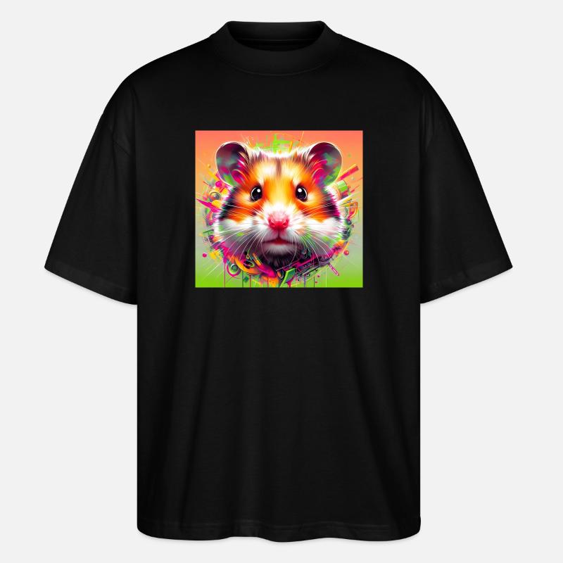 Hamster - Stanley/Stella Oversized Unisex Bio T-Shirt Blaster 2.0 - Schwarz