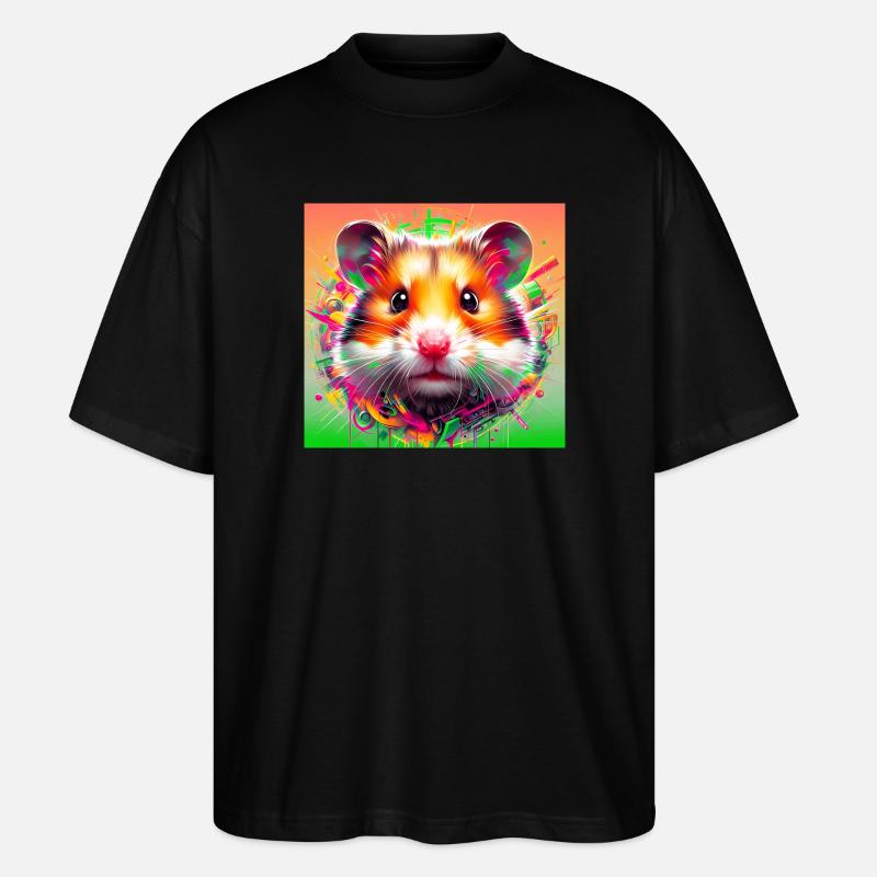 Hamster - Stanley/Stella Oversized Unisex Bio T-Shirt Blaster 2.0 - Schwarz