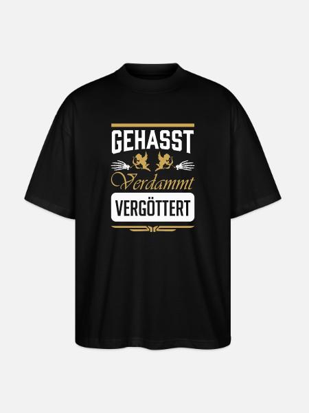Gehasst VerdammT Vergottet - Stanley/Stella Oversized Unisex Bio T-Shirt Blaster 2.0 - Schwarz