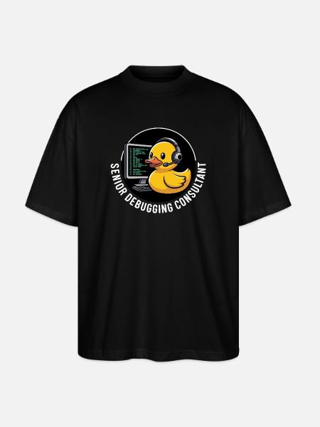 Quakender Debugging Berater Geschenk Nerd - Stanley/Stella Oversized Unisex Bio T-Shirt Blaster 2.0 - Schwarz