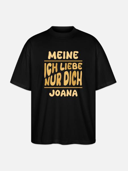 Joana als Liebe - Stanley/Stella Oversized Unisex Bio T-Shirt Blaster 2.0 - Schwarz