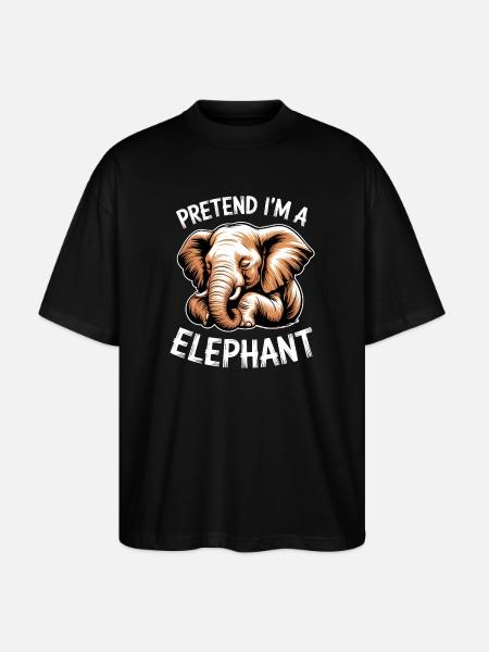 Elephant Sayings Elephant Funny Elephant Gift - Stanley/Stella Oversized Unisex Organic T-shirt Blaster 2.0 - black