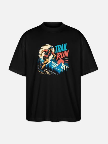 Trailrun - Stanley/Stella Oversized Unisex Bio T-Shirt Blaster 2.0 - Schwarz