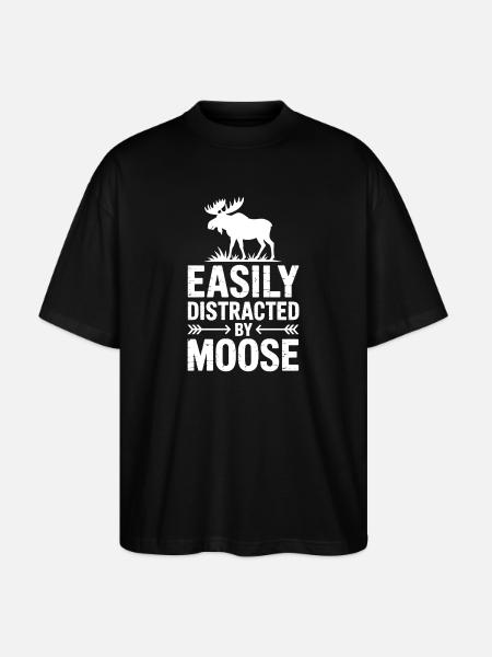 Elch Sprüche Elche Lustiges Elch Geschenk - Stanley/Stella Oversized Unisex Bio T-Shirt Blaster 2.0 - Schwarz