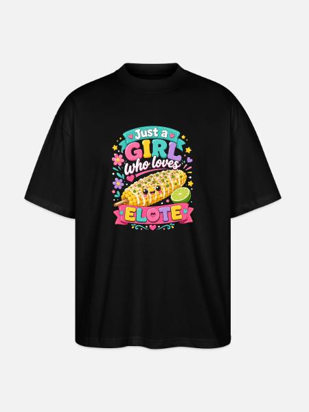 Mädchen liebt Elote - Stanley/Stella Oversized Unisex Bio T-Shirt Blaster 2.0 - Schwarz