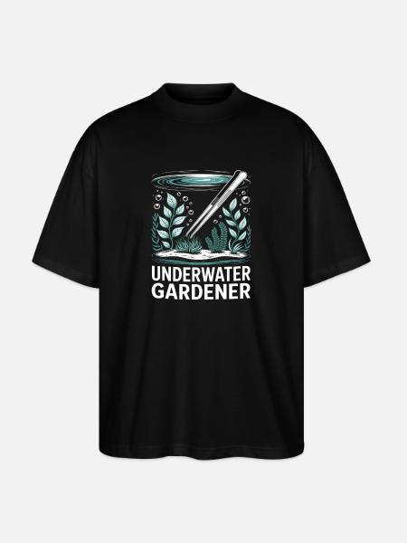 Underwater Gardener Aquascaping Dream - Stanley/Stella Oversized Unisex Organic T-shirt Blaster 2.0 - black