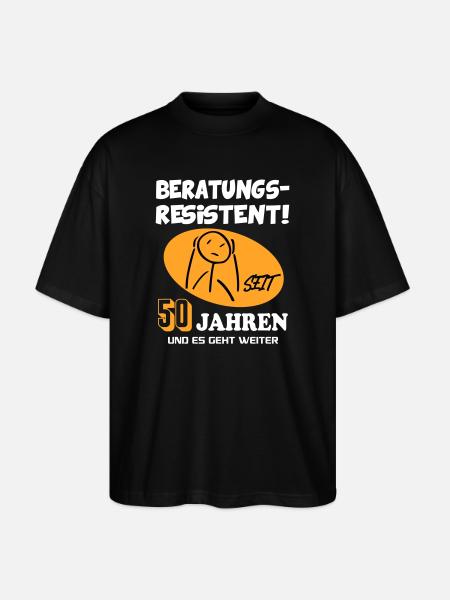 Comic Geburtstag 50 Jahre Happy Birthday - Stanley/Stella Oversized Unisex Bio T-Shirt Blaster 2.0 - Schwarz