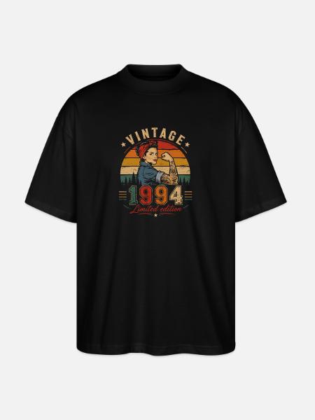 Edizione Limitata Vintage 1994 Regalo Femminile - Maglietta articolo ecologico Unisex vestibilità oversize Stanley/Stella Blaster 2.0 - nero