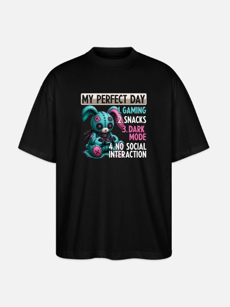 Pastel Goth Soft Goth Gaming Gamer - Stanley/Stella Oversized Unisex Organic T-shirt Blaster 2.0 - black