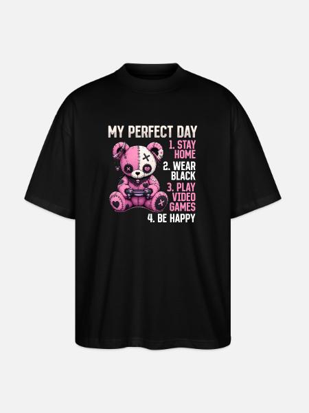 Pastel Goth Soft Goth Gaming Gamer - Stanley/Stella Oversized Unisex Organic T-shirt Blaster 2.0 - black