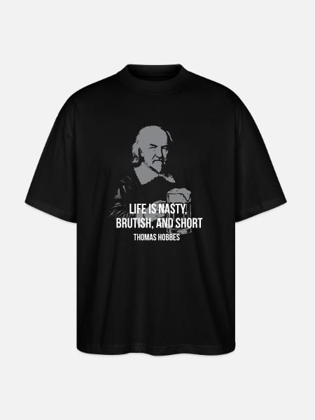 Thomas Hobbes - T-shirt bio Blaster 2.0 coupe oversize Stanley/Stella Unisexe - noir