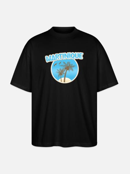Martinique Beach - Stanley/Stella Oversized Unisex Organic T-shirt Blaster 2.0 - black