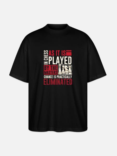 Échiquier des joueurs d’échecs - T-shirt bio Blaster 2.0 coupe oversize Stanley/Stella Unisexe - noir
