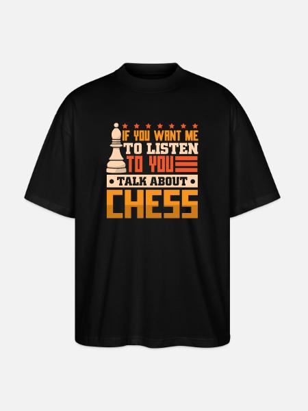 Chess Chess Player Chessboard - Stanley/Stella Oversized Unisex Organic T-shirt Blaster 2.0 - black