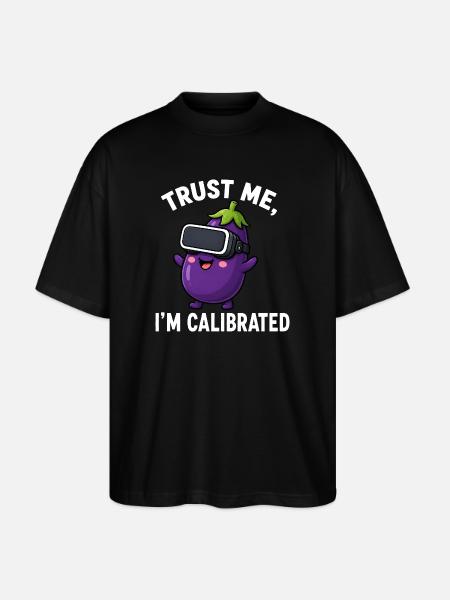 Eggplant Comic Saying Gamer Cartoon - Stanley/Stella Oversized Unisex Organic T-shirt Blaster 2.0 - black
