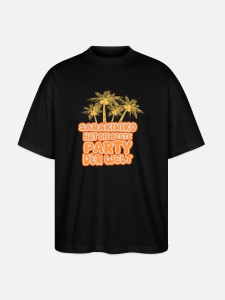 Urlaubsregion Sarakiniko - Stanley/Stella Oversized Unisex Bio T-Shirt Blaster 2.0 - Schwarz