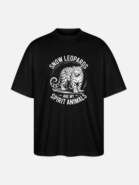 Schneeleopard Sprüche Süßes Schneeleopard Geschenk - Stanley/Stella Oversized Unisex Bio T-Shirt Blaster 2.0 - Schwarz