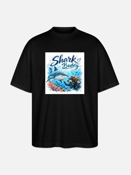 Shark Buddy Underwater Friend - Stanley/Stella Oversized Unisex Organic T-shirt Blaster 2.0 - black