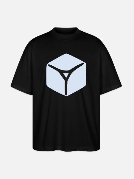 Eiswürfel Eis Geschenk  - Stanley/Stella Oversized Unisex Organic T-shirt Blaster 2.0 - black