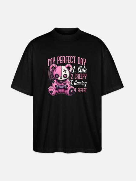 Pastel Goth Soft Goth Gaming Gamer - Stanley/Stella Oversized Unisex Organic T-shirt Blaster 2.0 - black