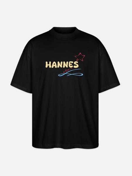 Avec Hannes - T-shirt bio Blaster 2.0 coupe oversize Stanley/Stella Unisexe - noir