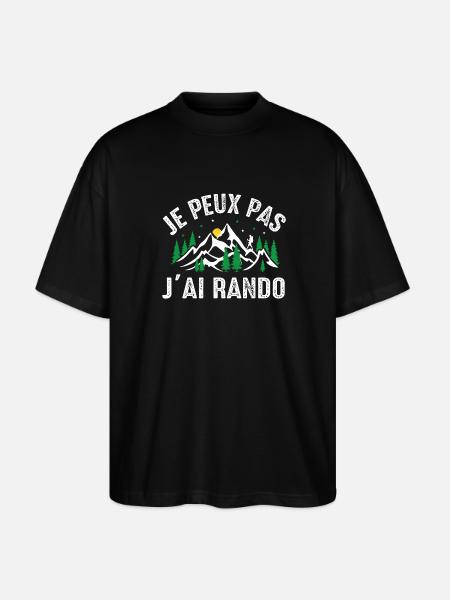 Je Peux Pas J'ai Rando - T-shirt bio Blaster 2.0 coupe oversize Stanley/Stella Unisexe - noir