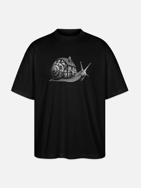 Edible snail - Stanley/Stella Oversized Unisex Organic T-shirt Blaster 2.0 - black