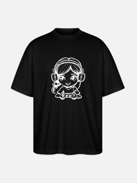 Filles gamers - T-shirt bio Blaster 2.0 coupe oversize Stanley/Stella Unisexe - noir