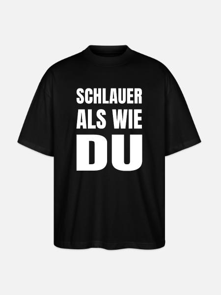 SCHLAUER ALS WIE DU - Stanley/Stella Oversized Unisex Bio T-Shirt Blaster 2.0 - Schwarz
